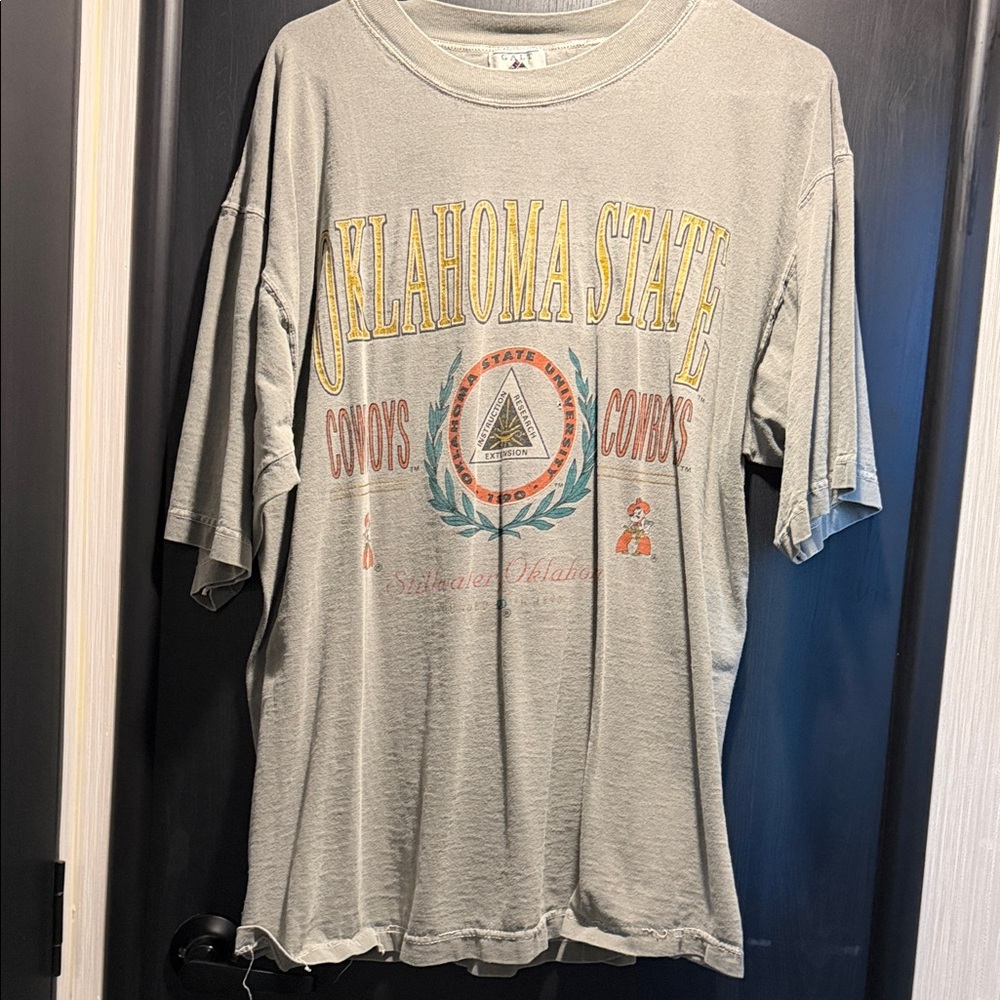 Oklahoma State Gray Short Sleeve Tee
